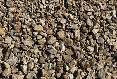 photographie de cailloux d'Aurignac pour empierrement
