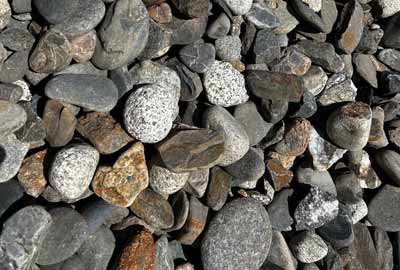 photo de gravier roulé de la Garonne de calibre 20/40